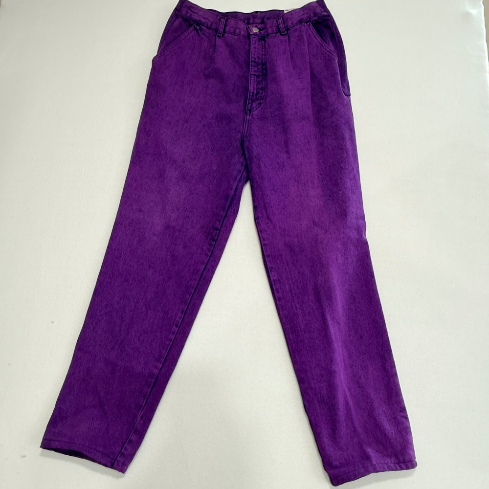 Vintage Sundance Mom Jeans 13/14 Purple Acid Wash High‎ Waist Retro USA